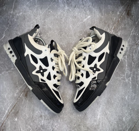 Tênis LV Skate (Branco/Preto/Cinza)