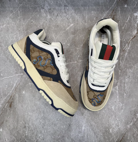 Tênis Re-Web Sneaker GG (Bege/Marrom Escuro)