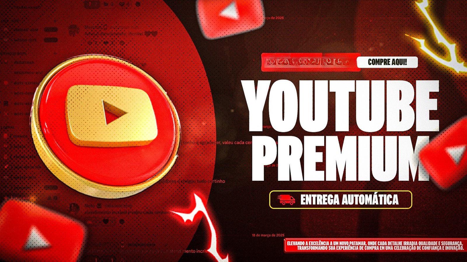 LINK YOUTUBE INDIVIDUAL NO SEU E-MAIL 30 DIAS